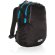 Mochila deportiva Explorer negra con cubierta lluvia