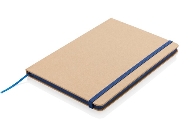 Libreta A5 reciclada de kraft Azul detalle 17