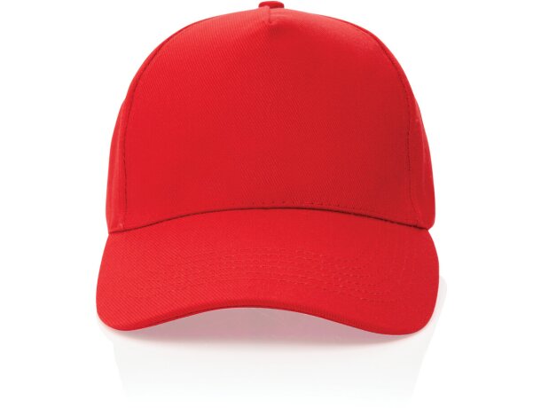 Gorra de algodón reciclado Impact 280gr con trazador AWARE™ Rojo detalle 25