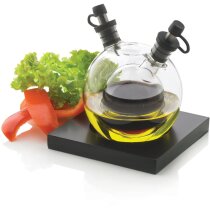 Set Orbit aceite vinagre vidrio soplado madera