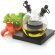 Set Orbit aceite vinagre vidrio soplado madera