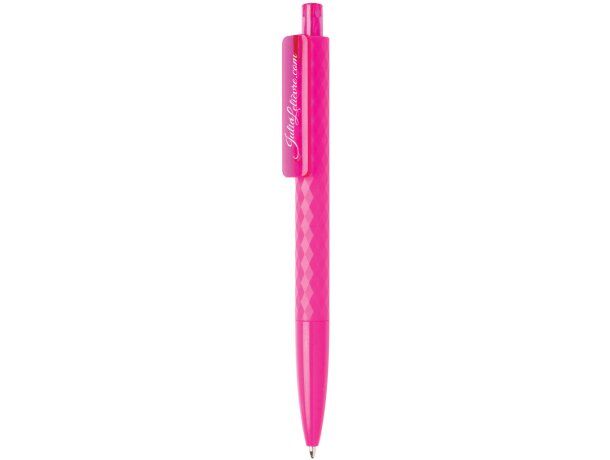 Bolis originales ballpoint acabado geométrico tinta alemana azul X3 Rosa detalle 3