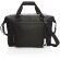Bolsa térmica de poliéster con cremallera y bolsillo frontal Negro detalle 4