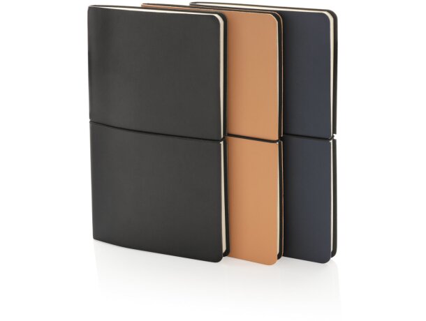 Cuaderno A5 moderno de lujo con tapa blanda Negro detalle 5