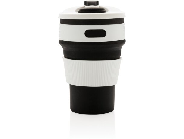 Tazas plegable de silicona Negro detalle 4