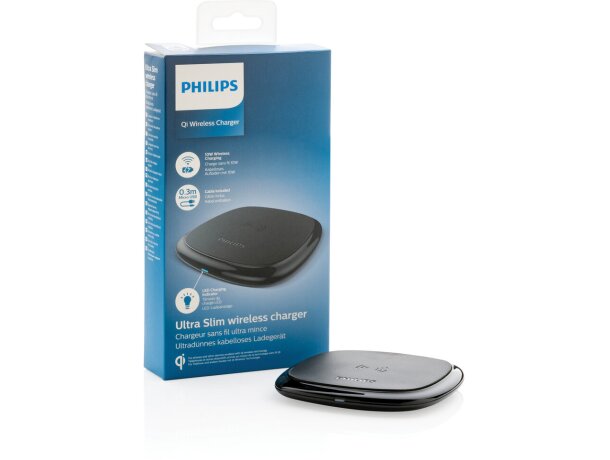 Cargador inalámbrico Philips 10W Qi Negro detalle 5