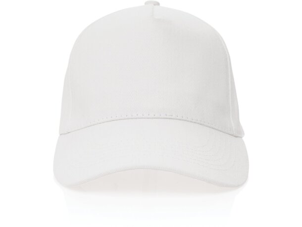 Gorra de algodón reciclado Impact 280gr con trazador AWARE™ Blanco detalle 12