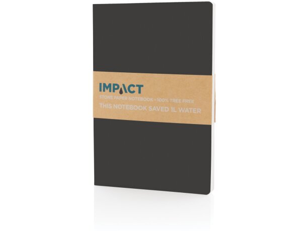 Cuaderno de papel de piedra de tapa blanda Impact A5 Azul marino detalle 32