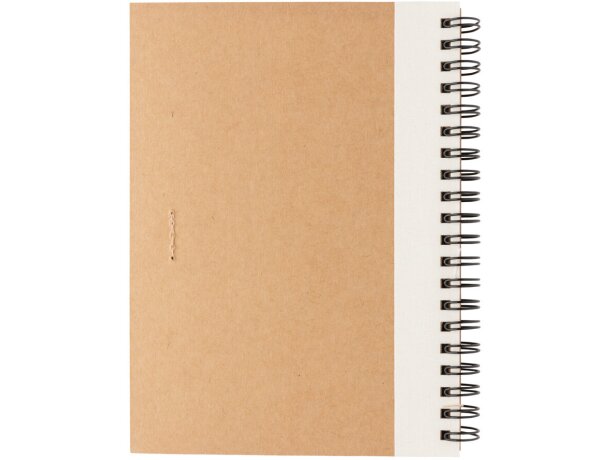 Cuaderno de espiral kraft con bolígrafo Blanco detalle 10