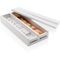 Juego Mikado/Domino en caja de madera