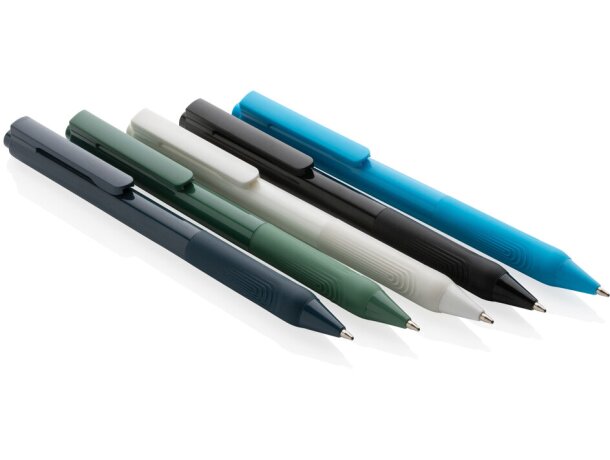 Bolígrafo con nombre empuñadura silicona tinta azul X9 Verde detalle 19