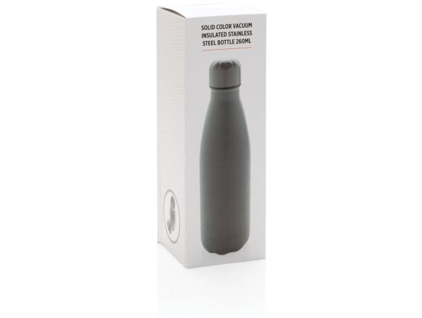 Botella de acero inoxidable al vacío de color sólido 260ml Gris detalle 18