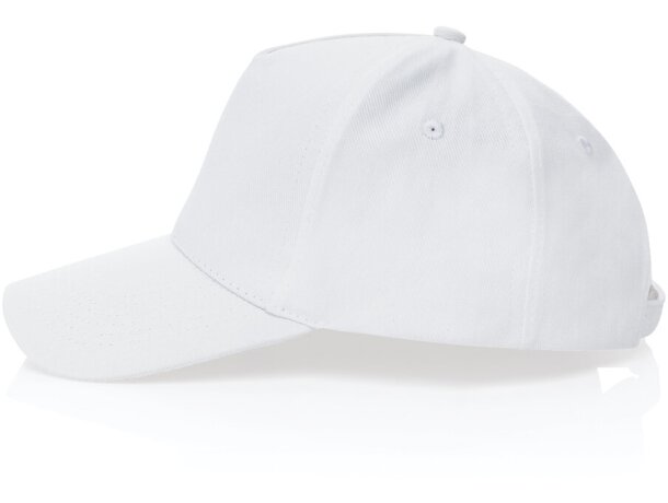 Gorra de algodón reciclado Impact 280gr con trazador AWARE™ Blanco detalle 13