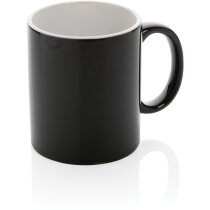 Taza cerámica blanca 350 ml asa ergonómica
