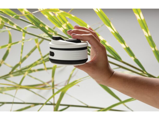 Tazas plegable de silicona Negro detalle 11