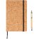 Libreta A5 con bolígrafo puntero de bambú Marron detalle 4
