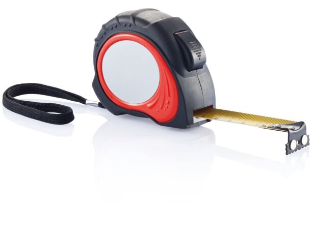 Flexómetro plástico 8 m profesional Rojo/negro detalle 2