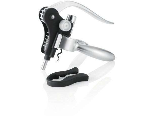 Sacacorchos con sistema de palanca y espiral de teflón XD Collection Negro detalle 8