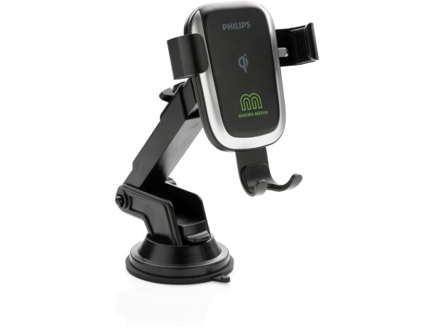 Soporte Philips de coche con carga inalámbrica Qi de 10W Negro detalle 6