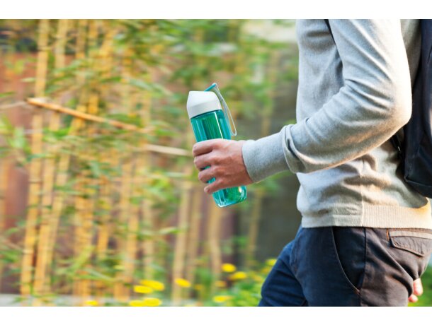 Botella tritan para agua 450 ml Turquesa/gris detalle 34