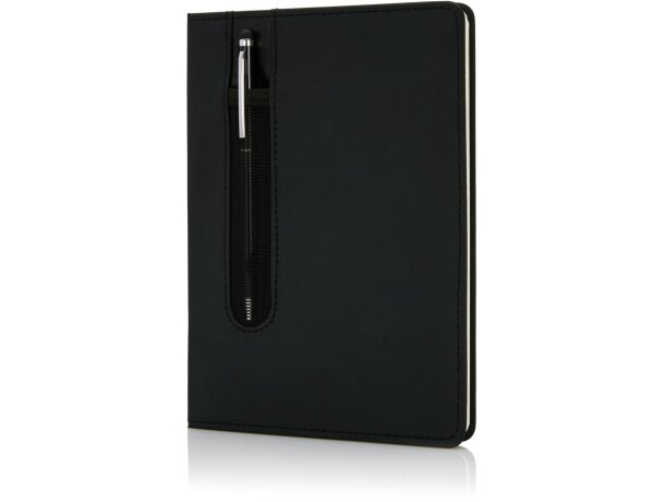 Libreta Nenjiang A5 con bolígrafo táctil y tapa dura en PU Azul marino detalle 18