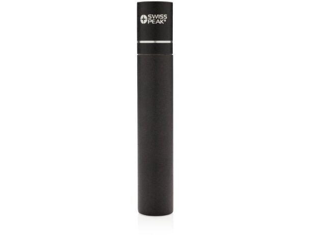 Bolígrafos con puntero promocionales en caja de tubo tinta azul Swiss Peak Negro/plata detalle 3