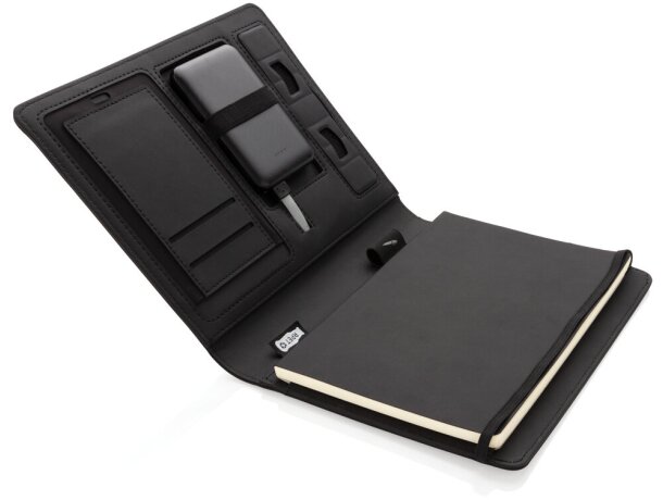 Libreta A5 Air carga inalámbrica 5W y cargador 5000 mAh Negro detalle 2