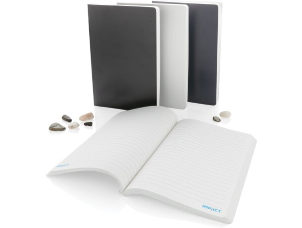 Cuaderno de papel de piedra de tapa blanda Impact A5 Blanco detalle 23