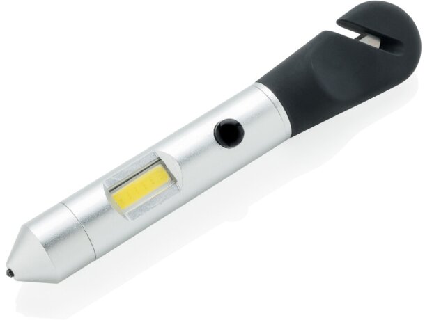 Herramienta 4 en 1 de coche COB Plata/negro detalle 9