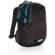 Mochila mediana Explorer de senderismo 26L sin PVC Negro/azul detalle 11