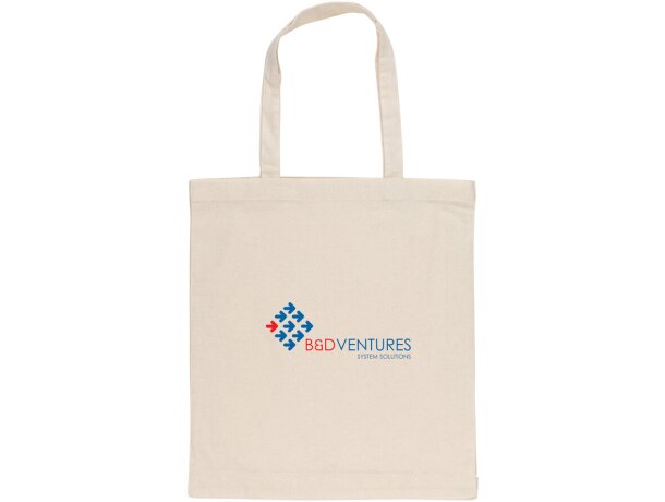 Tote sostenible 100% algodón Impact Aware Blanco detalle 10