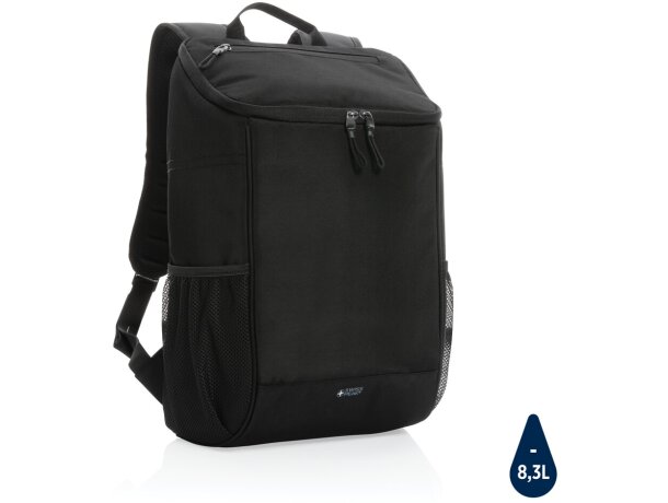Mochila nevera poliéster reciclado Negro detalle 9