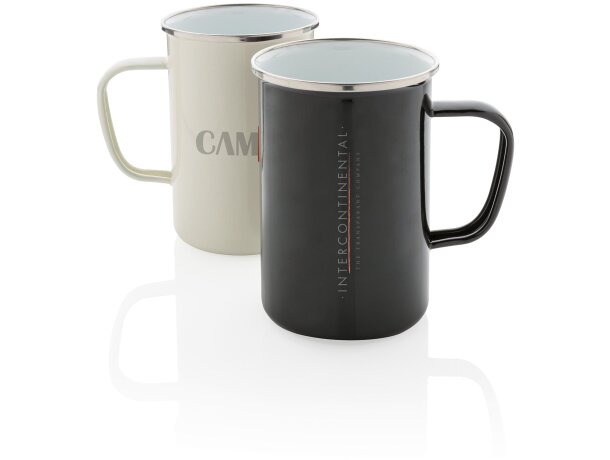 Taza vintage XL Blanco detalle 4
