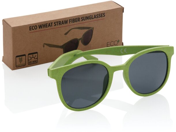 Gafas de sol ecológicas de fibra de paja de trigo ECO Verde detalle 23