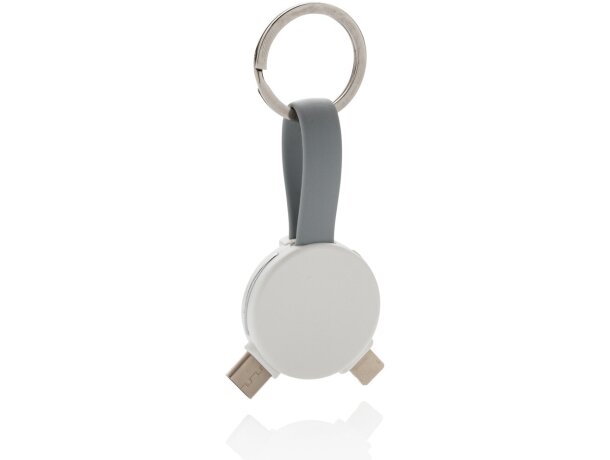 Cable redondo 3 en 1 Blanco detalle 10