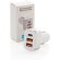 Cargador de coche rápido 30W con triple salida y PD Blanco detalle 7