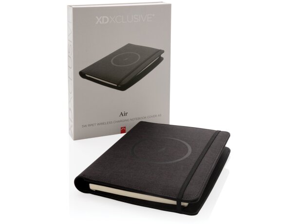 Libreta A5 Air carga inalámbrica 5W y cargador 5000 mAh Negro detalle 12