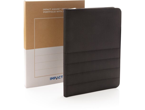 Carpeta Impact AWARE ™ RPET A4 con cremallera Negro detalle 10