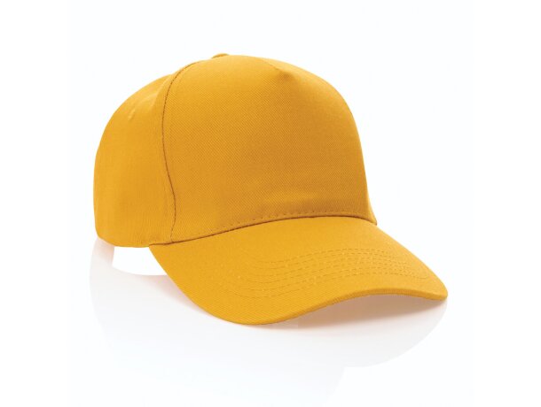 Gorra de algodón reciclado Impact 280gr con trazador AWARE™ Amarillo detalle 52