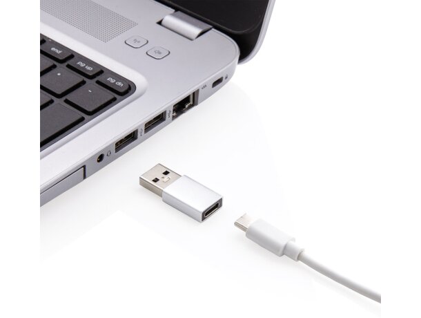 Juego de adaptadores USB A y USB C Plata detalle 6