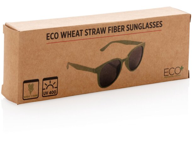 Gafas de sol ecológicas de fibra de paja de trigo ECO Verde detalle 24