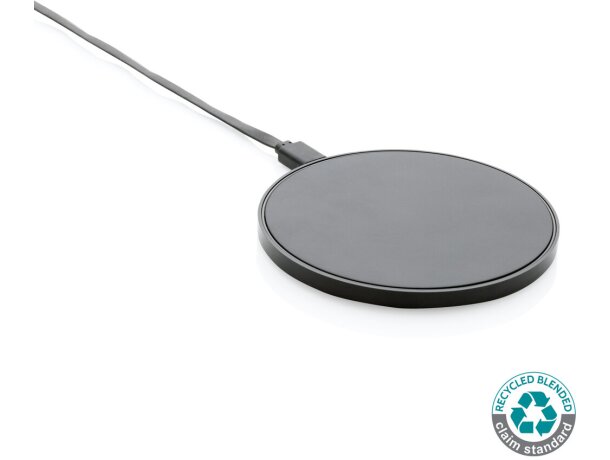 Cargador inalámbrico Mionica 10W con ABS reciclado certificado Negro detalle 9