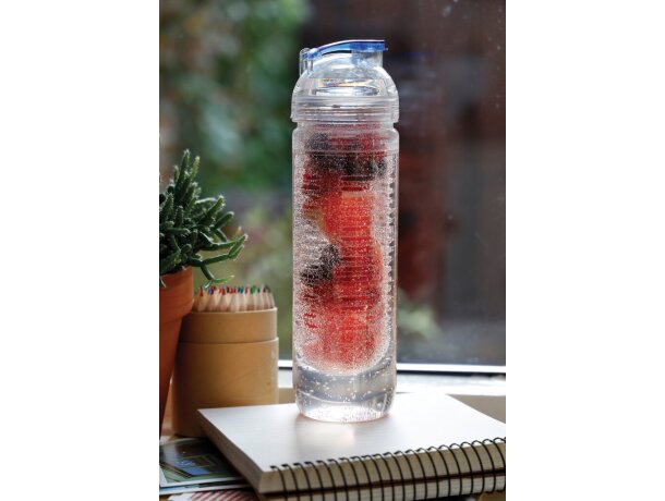 Bidón deportivo con compartimento para frutas de tritán 500ml Azul detalle 7