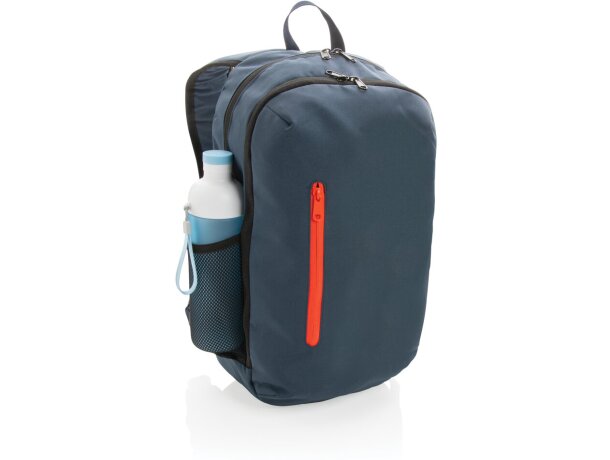 Mochila casual Impact AWARE ™ 300D RPET Azul marino detalle 37