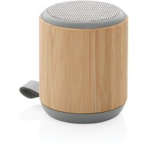 Altavoz bluetooth bambú tela diseño cilíndrico 3W