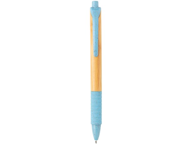 Bolígrafo de bambú & paja de trigo Azul detalle 12