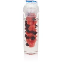 Bidón deportivo de plástico tritán con compartimento para frutas