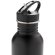 Botella de actividad acero inoxidable Deluxe Negro detalle 20