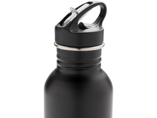 Botella de actividad acero inoxidable Deluxe Negro detalle 19