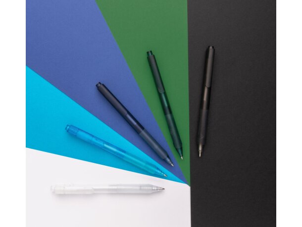 Bolígrafo con nombre de silicona acabado mate tinta azul Blanco detalle 10